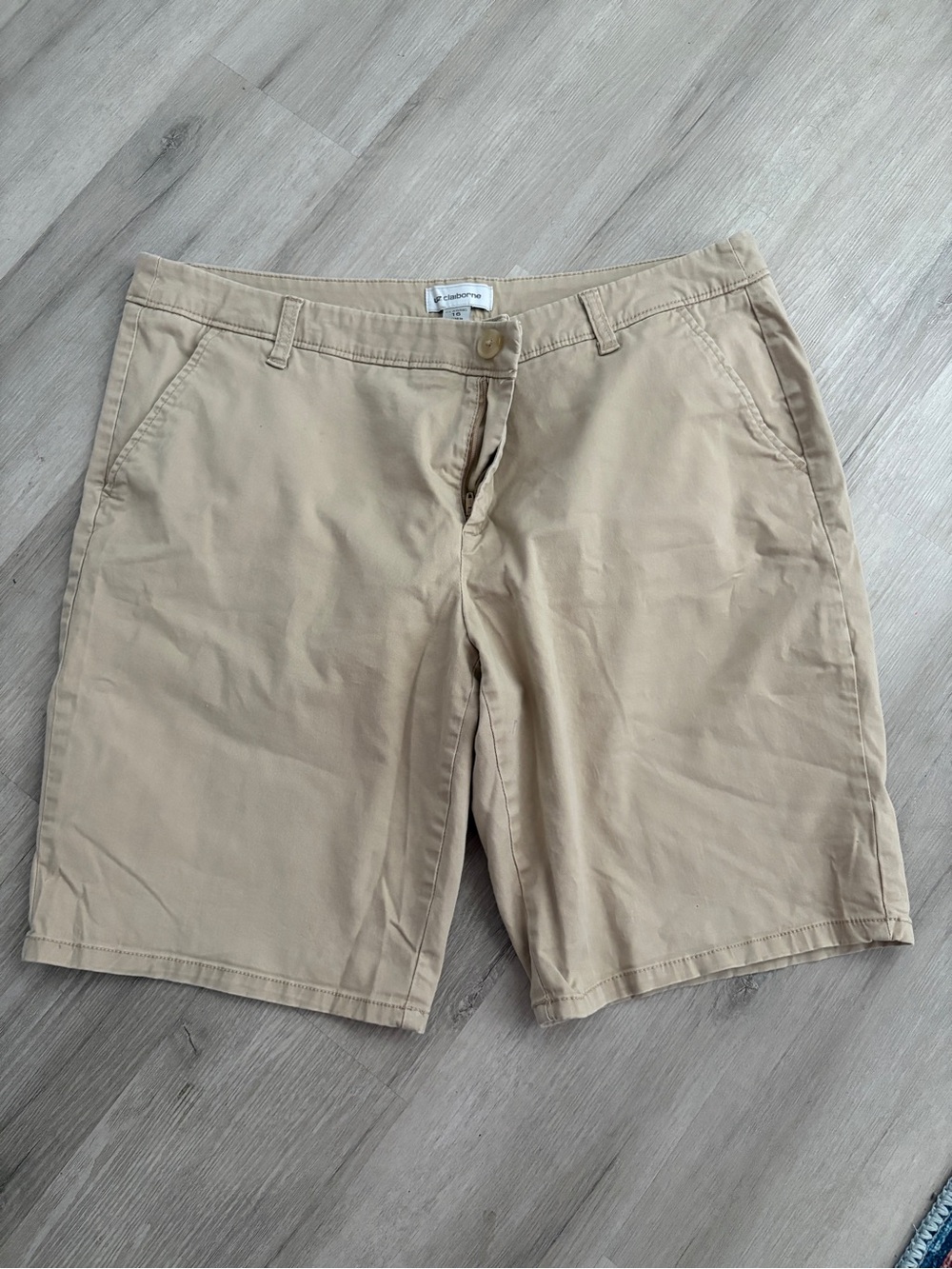 Women Khaki Cotton Chino Shorts - Classic Casual